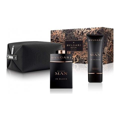 Bulgari Uomo In Nero Eau De Parfum 100ml + 100ml + Balsamo Dopobarba Neceser