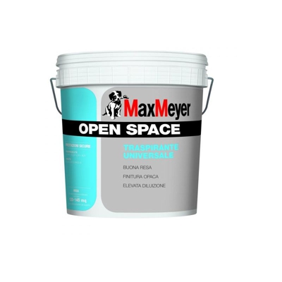 Pittura Idropittura Traspirante Open Space Bianca Lt. 12 Max Meyer