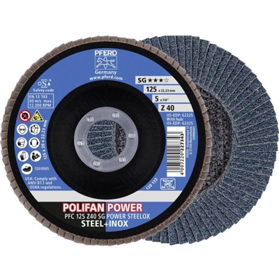 Molatura Fra 125 Mm (12 200 Giri / Min), Polifan® Sg-Zirkon, Gola: 40, Modello Cupola