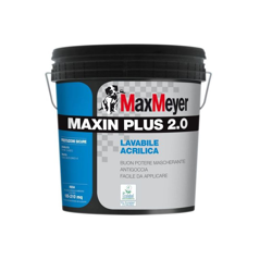 Pittura Lavabile Acrilica Bianca Antigoccia certificata Ecolabel Max Meyer 14lt en oferta