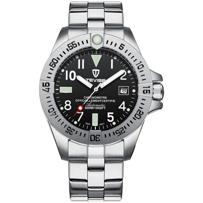 TEVISE T839A uomini d'affari orologio automatico meccanico del calendario Time Display moda casual mani luminose 3ATM impermeabile orologio da polso