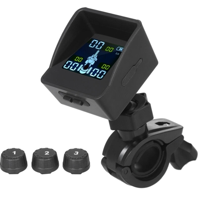 Sistema di monitoraggio della pressione dei pneumatici TPMS Wireless Smart Tire Monitor con 3 sensori esterni Parasole Allarme pneumatico automatico
