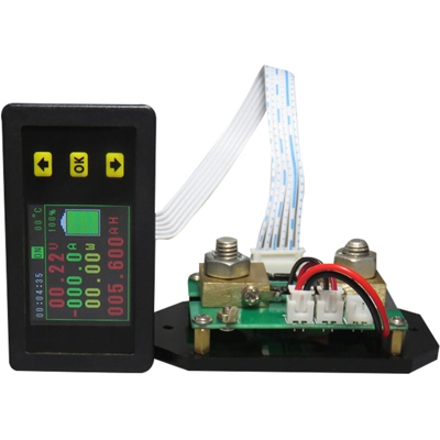 Voltmetro multifunzione Display LCD da 1,8 pollici Tensione corrente Strumento con funzione di memoria di spegnimento,Multicolore, 200A