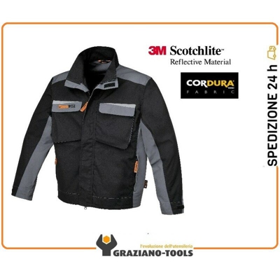 Giacca da lavoro multitasche colore nero/grigio 7829 TG. L - Beta