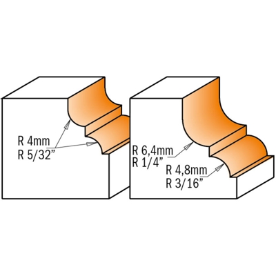 Cmt Orange Tools - 945.350.11 FRESA PROFILATA C/CUSC. HW S=8 D=35 R=4.8/6.4 DX