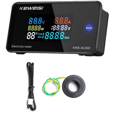 AC50-300V Voltmetro digitale Amperometro Potenza Corrente Tensione Temperatura Umidit