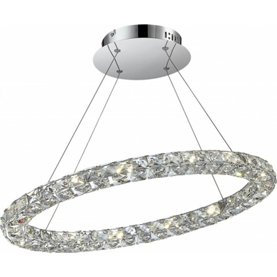 Lampada a sospensione a led lampada a sospensione lampada a sospensione cristalli cromata tonda H 160 cm soggiorno camera da letto