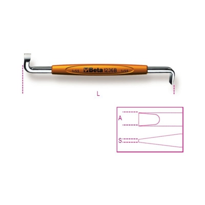 Beta - GIRAVITE A SQUADRA PER VITI A TESTA CON INTAGLIO CROMATI SxA MM 1x5,5 ART. 1236B
