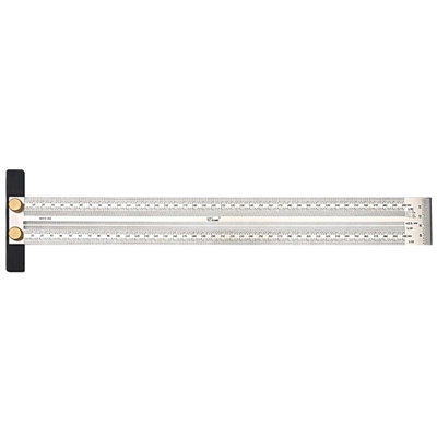 Righello in scala di alta precisione Righello per fori tipo T Righello per falegnameria in acciaio inossidabile Scribing Mark Line Gauge Strumento di