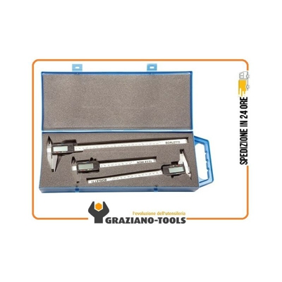 Set 3 Calibro Digitale Di Precisione 150/200/300 Borletti Cep152030/3