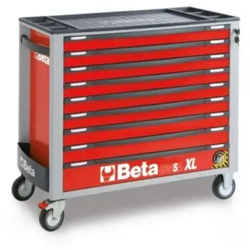 Cassettiera Mobile Con 9 Cassetti, Con Sistema Antiribaltamento Rosso, Modello Lungo - Beta C24SA-XL/9-R precio