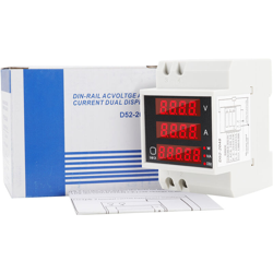 Multi-funzionale digitale Din Rail Corrente Tensione Potenza Amperometro Voltmetro Display Meter AC 80-300V / 100A, Bianco en oferta