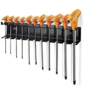 Beta - SERIE DI 11 CHIAVI MASCHIO PIEGATE CON IMPUGNATURA PER VITI CON IMPRONTA TORX® CROMATE ART. 97TTX/SP11