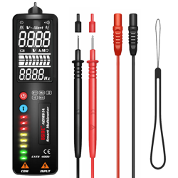 MAXRIENY ADMS1A / ADMS1Q (opzionale) Multimetro con schermo LCD da 2,4 pollici digitale Multimetro 8 indicatori LED Display a 3 righe Tester di en oferta