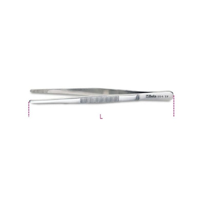 Pinzetta A Molla Antiacido Antimagnetica A Punte Larghe Diritte Arrotondate Art. 994Tf