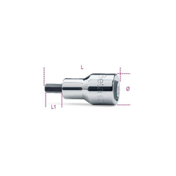 Beta - CHIAVI A BUSSOLA MASCHIO ESAGONALE CON ATTACCO QUADRO FEMMINA 1/2' CROMATE MM 9 ART. 920PE en oferta