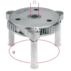 Chiave autoregolabile a tre bracci per filtri olio destrorsa-sinistrorsa Ø mm 80-115 art. 1493/S-U en oferta