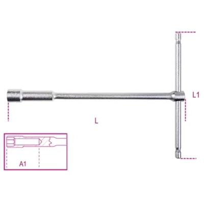 Chiavi A T Semplici Con Bussola Esagonale Profonda Mm 8 Art. 949