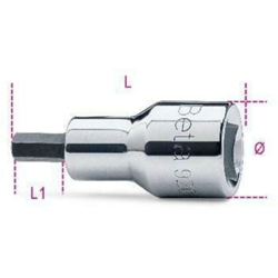 Beta - CHIAVI A BUSSOLA MASCHIO ESAGONALE CON QUADRO FEMMINA 1/2' CROMATE DA 1/2' ART. 920PE/AS precio