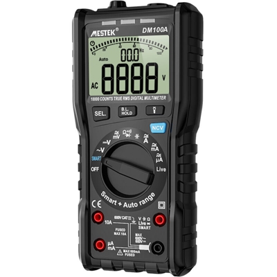 MESTEK DM100A Multimetro digitale Misuratore universale 10000 conteggi Tensione CA / CC Misurazione della capacita di resistenza della corrente CA /