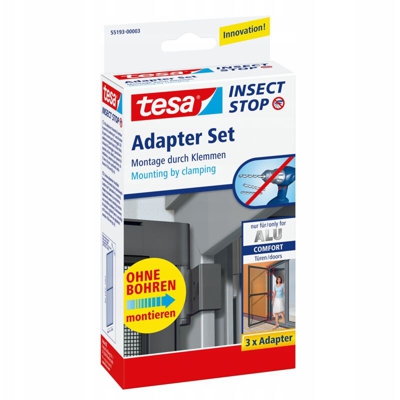 55193-03 Adapter Alu Comfort Kit adattatori zanzariera Adatto per Zanzariera 3 pz. - Tesa