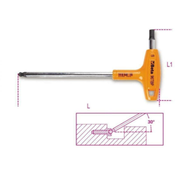 Beta - CHIAVI MASCHIO ESAGONALE PIEGATE CON ESTREMITA' SFERICA ED IMPUGNATURA DI MANOVRA CROMATE MM 8 ART. 96TBP en oferta