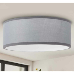 Lampadario Plafoniera in Tessuto 40cm Rotondo 4 Luci E14 Design Moderno Grigio características