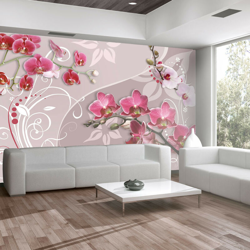 Artgeist - Fotomurale - Volo di orchidee rosa - 250x175 en oferta