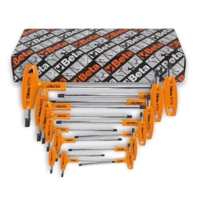Beta - SERIE DI 11 CHIAVI MASCHIO PIEGATE CON IMPUGNATURA PER VITI CON IMPRONTA TORX® CROMATE ART. 97TTX/S11