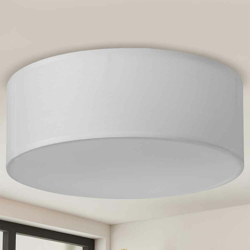 Lampadario Plafoniera in Tessuto 40cm Rotondo 4 Luci E14 Design Moderno Bianco en oferta