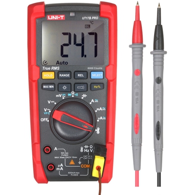Multimetro digitale UNI-T True RMS Multitester con portata automatica Misuratore universale ad alta precisione 6000 conteggi LCD retroilluminato VOM