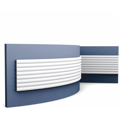 3D Rivestimento murale Decor W110F MODERN HILL pannello parete elemento decorativo design moderno bianco 2 m - Orac