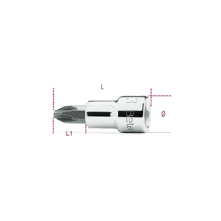 Chiavi A Bussola A Giravite Per Viti Con Impronta A Croce Philips® Con Attacco Quadro 3/8" Ph 4 Art. 910Ph características