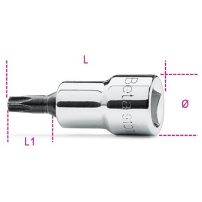 Beta - CHIAVI A BUSSOLA MASCHIO PER VITI CON IMPRONTA TORX® T20 ART. 910TX