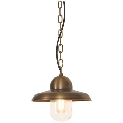 Lanterna A Catena Da Soffitto Da Esterno 1 Luce Ottone Ip44, E27