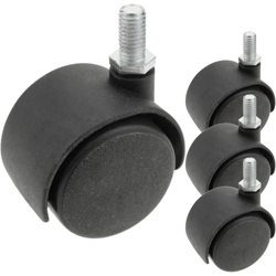 Rotelle pivotanti ruote di nylon senza freno 40 mm M8 4 pack - Primematik precio