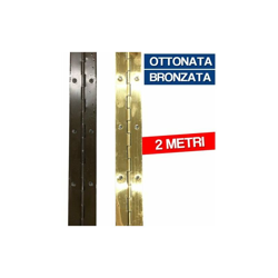 Cerniera Al Metro Per Mobili Bronzata O Ottonata Con Passo Corto Mt 2 (13623V) Ottonata (13623) en oferta