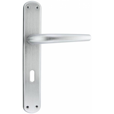 Maniglia con placca ottone cromo satinato serie torino fb - Salone