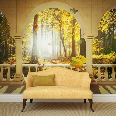 Artgeist - Fotomurale - Bosco autunnale dei sogni - 350x270