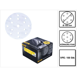 Mirka BASECUT Disco abrasivo Grip 150 mm P240 / 15 fori - 100 pz. ( 2261109925 ) en oferta