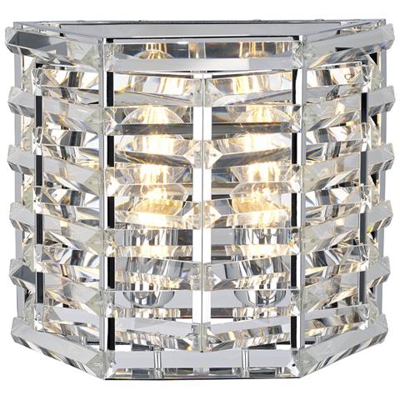 Applique A 2 Luci, Nichel Lucido, Attacco E27