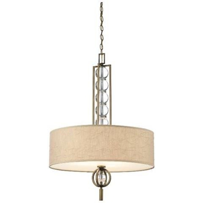 Sospensione A Soffitto A 3 Luci Bronzo, Beige, Attacco E27