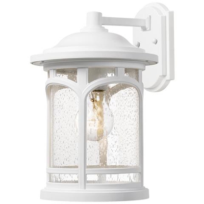 Lanterna Da Parete Da Esterno Piccola 1 Luce, Bianca, Ip44, E27