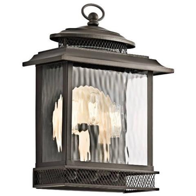 Lanterna Da Parete Grande 3 Luci Da Esterno Light Olde Bronze, E14