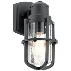 Lanterna Da Parete Per Esterno 1 Luce, Nero Strutturato, Ip44, E27 en oferta