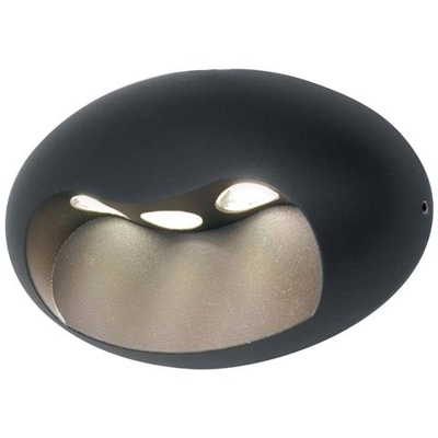 Applique Da Esterno A Led 3 Luci Grafite Ip54