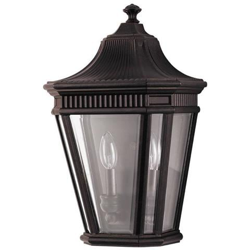 Mezza Lanterna Da Parete Per Esterni A 2 Luci Bronzo Greco Ip44, E14 en oferta