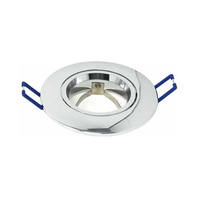 Porta Faretto Da Incasso Tondo .supporto Portafaretto Controsoffitto P12 Argento