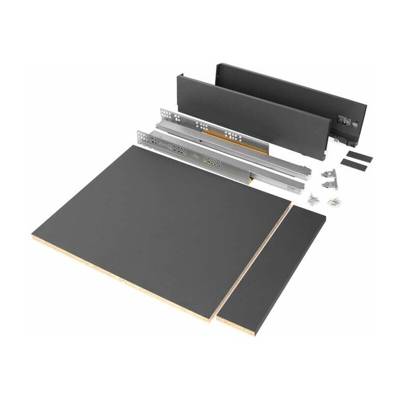 Kit cassetto per cucina o bagno con pannelli inclusi, 500 x 93 x 450 mm - Emuca