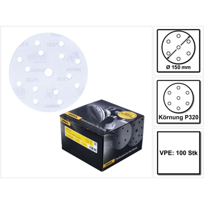 Mirka BASECUT Disco abrasivo Grip 150 mm P320 / 15 fori - 100 pz. ( 2261109932 )